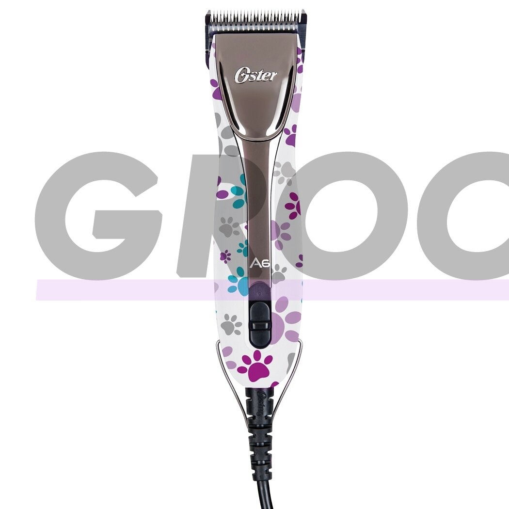 Oster A6 Slim 3-Speed Clipper Paw Print kirpimo mašinėlė Oster A6 Slim 3-Speed Clipper Paw Print kirpimo mašinėlė