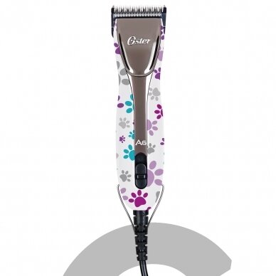 Oster A6 Slim 3-Speed Clipper Paw Print kirpimo mašinėlė Oster A6 Slim 3-Speed Clipper Paw Print kirpimo mašinėlė