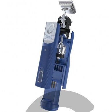 Oster Cordless Turbo A5 – belaidė kirpimo mašinėlė su galimybe dirbti prijungus laidą + Oster peiliukas Nr. 10 + papildomas akumuliatorius. 3