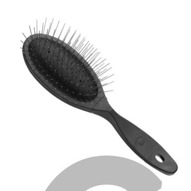 "Miranda" ovalus plastikinis šepetėlis, 3 cm ilgio metalinės smeigės