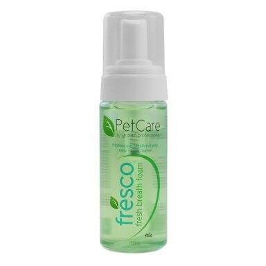 Pet Care by Groom Professional Fresco Oral Foam Freshener 150ml - kvapą gaivinančios putos šunims Pet Care by Groom Professional Fresco Oral Foam Freshener 150ml - kvapą gaivinančios putos šunims