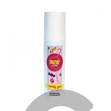 Pozer Candy Girl Pet Body Spritz 200 ml - parfumuotas vanduo kiekvienai šunų damai, subtilus saldumo kvapas