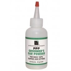 PPP Groomer's Ear Powder - milteliai ausų priežiūrai ir plaukelių šalinimui nuo ausų - Talpa: 28g