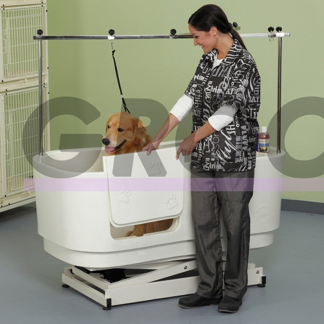 Blovi Electric Dog Bath - большая и надежная ванна для грумера с электрическим подъемником и двухсторонней штангой 8