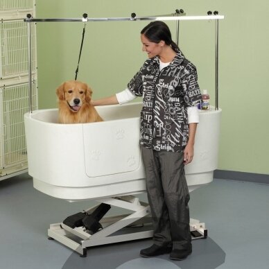 Blovi Electric Dog Bath - большая и надежная ванна для грумера с электрическим подъемником и двухсторонней штангой