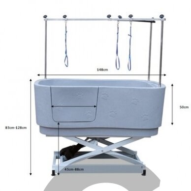 Blovi Electric Dog Bath - большая и надежная ванна для грумера с электрическим подъемником и двухсторонней штангой 2 Blovi Electric Dog Bath - большая и надежная ванна для грумера с электрическим подъемником и двухсторонней штангой 2
