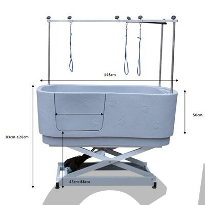 Blovi Electric Dog Bath - большая и надежная ванна для грумера с электрическим подъемником и двухсторонней штангой 2 Blovi Electric Dog Bath - большая и надежная ванна для грумера с электрическим подъемником и двухсторонней штангой 2