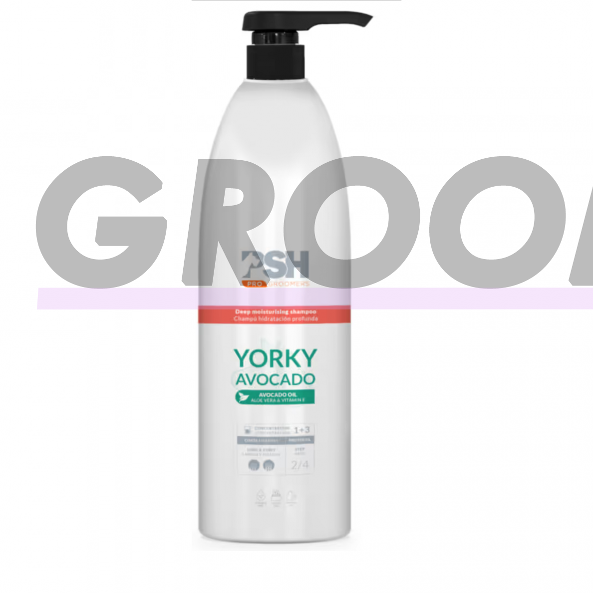 PSH Yorky Avocado Shampoo - увлажняющий шампунь для длинных и вьющихся волос, концентрат 1:3 - 1 л PSH Yorky Avocado Shampoo - увлажняющий шампунь для длинных и вьющихся волос, концентрат 1:3 - 1 л