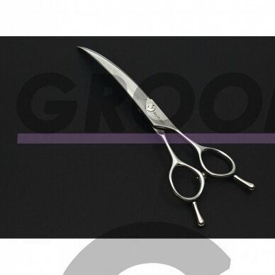 SAMURO Professional Curved Down scissors  - Profesionalios lenktos,  /  žirklės gyvūnams 9