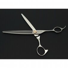 SAMURO Professional thinning 35T scissors straight  8 - Filiravimo žirklės gyvūnams 8, 35 dantukai