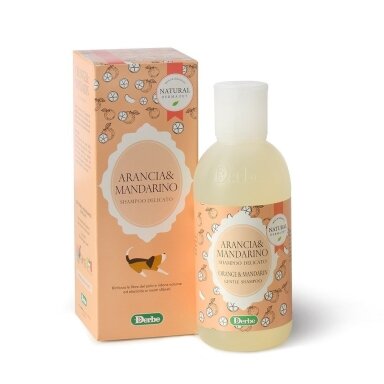 Šampūnas šunims su apelsinais ir mandarinais - stiprina ir gaivina kailį - 200ml Šampūnas šunims su apelsinais ir mandarinais - stiprina ir gaivina kailį - 200ml
