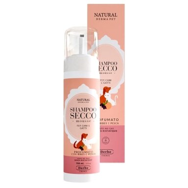 Sausas putų šampūnas šunims - švelnus jautriai odai, su juodųjų serbentų ir persikų aromatu - 150ml