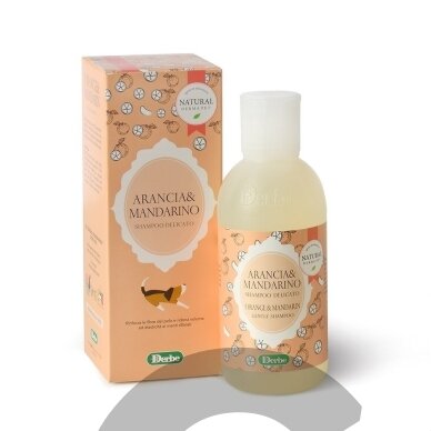 Šampūnas šunims su apelsinais ir mandarinais - stiprina ir gaivina kailį - 200ml Šampūnas šunims su apelsinais ir mandarinais - stiprina ir gaivina kailį - 200ml