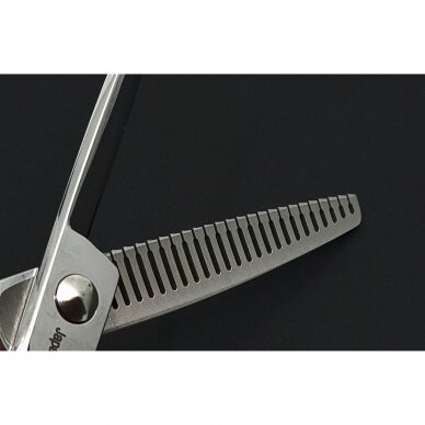 SAMURO Professional Straight Thinning T24 6" - Profesionalios tiesios, filiravimo žirklės gyvūnams 24 dantukų, 6 colių 9