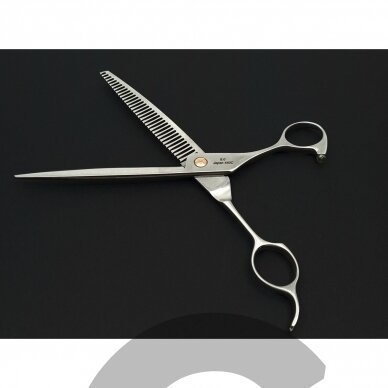 SAMURO Professional thinning 35T scissors straight  8 - Filiravimo žirklės gyvūnams 8, 35 dantukai 3