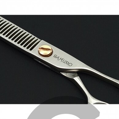 SAMURO Professional thinning 35T scissors straight  8 - Filiravimo žirklės gyvūnams 8, 35 dantukai 5