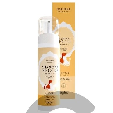 Sausas putų šampūnas šunims - švelnus jautriai odai, nereikia skalauti - 150ml Sausas putų šampūnas šunims - švelnus jautriai odai, nereikia skalauti - 150ml
