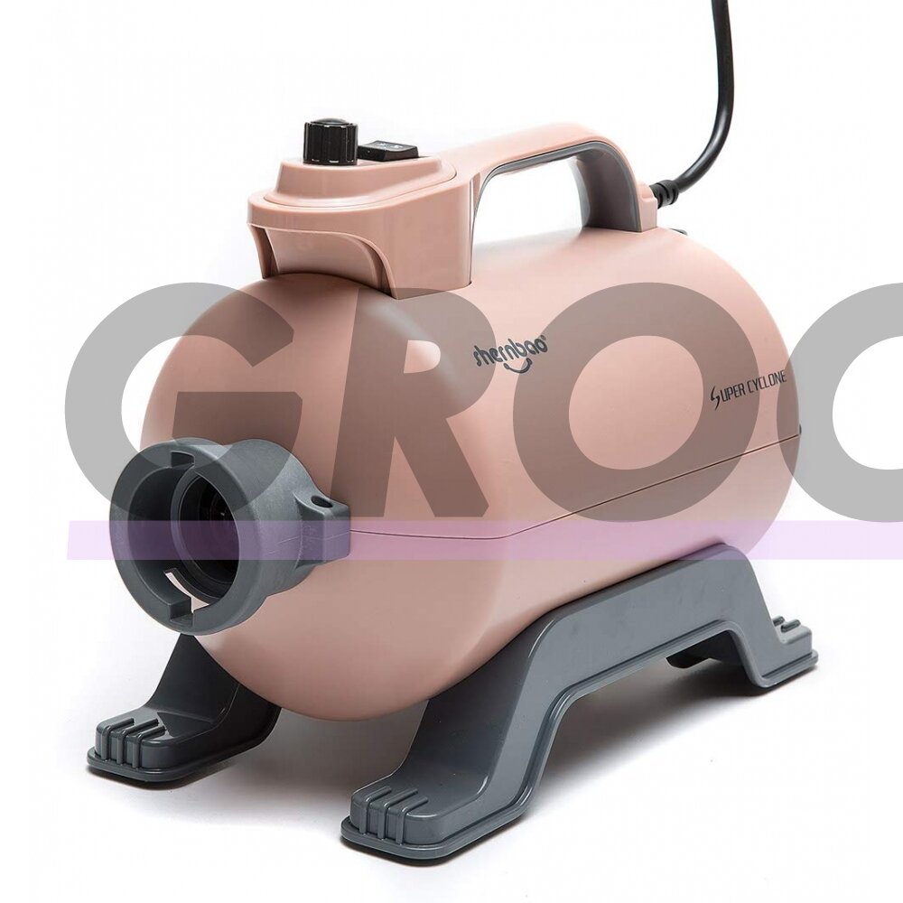 "Shernbao Super Cyclone" - vieno variklio stalinė džiovyklė su bepakopiu oro srauto reguliavimu ir dviejų pakopų temperatūros reguliavimu, 2600 W, 95 l/s, abrikoso spalvos 1