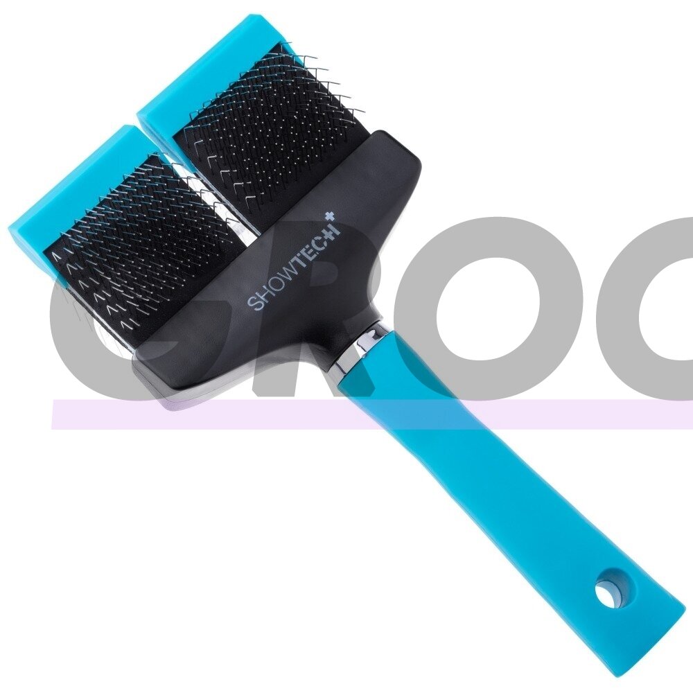 "Show Tech Flex Groom Professional Slicker Firm" - dvipusis ir lankstus šepetys pudeliams, kietas - didelis 1