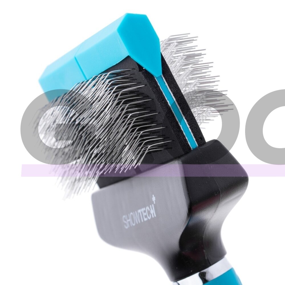 "Show Tech Flex Groom Professional Slicker Firm" - dvipusis ir lankstus šepetys pudeliams, kietas - didelis 2