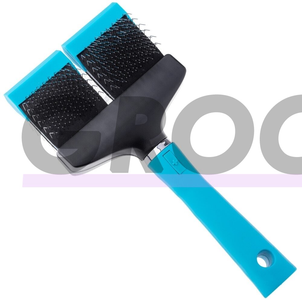 "Show Tech Flex Groom Professional Slicker Firm" - dvipusis ir lankstus šepetys pudeliams, kietas - didelis "Show Tech Flex Groom Professional Slicker Firm" - dvipusis ir lankstus šepetys pudeliams, kietas - didelis