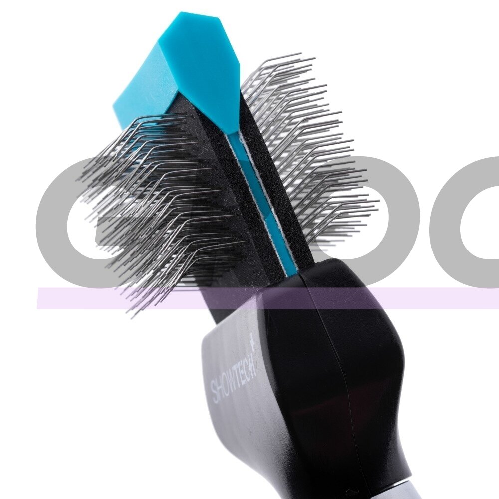 "Show Tech Flex Groom Professional Slicker Firm" - dvipusis ir lankstus šepetys pudeliams, kietas - mažas 3