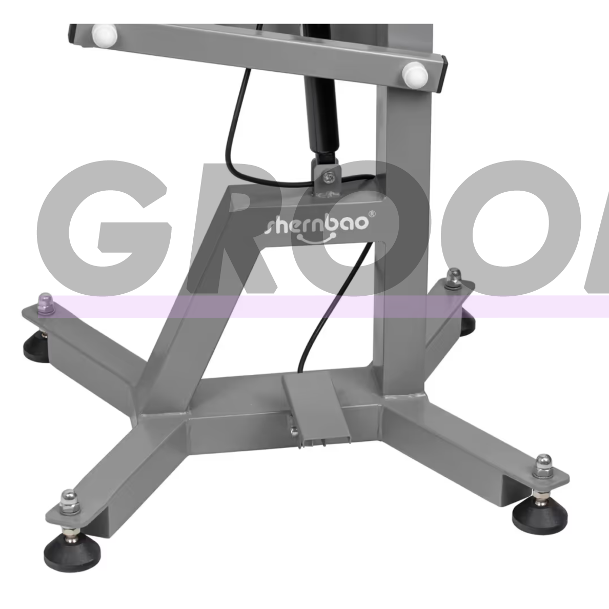 „Shernbao Air Lift Grooming Table“ – kirpimo stalas su 60 cm pasukamu stalviršiu ir pneumatiniu keltuvu, rožinis. 3