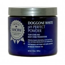 "Show Premium DogGone pH Perfect Powder" 283 g - universalus miltelinis preparatas, skirtas dėmėms ir kailio spalvos pokyčiams šalinti