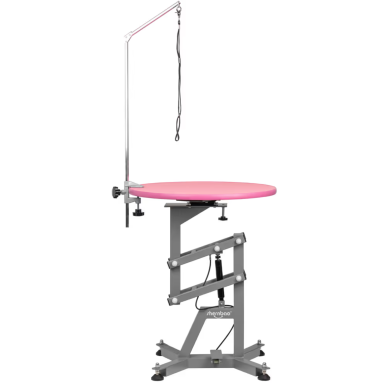 „Shernbao Air Lift Grooming Table“ – kirpimo stalas su 60 cm pasukamu stalviršiu ir pneumatiniu keltuvu, rožinis. „Shernbao Air Lift Grooming Table“ – kirpimo stalas su 60 cm pasukamu stalviršiu ir pneumatiniu keltuvu, rožinis.