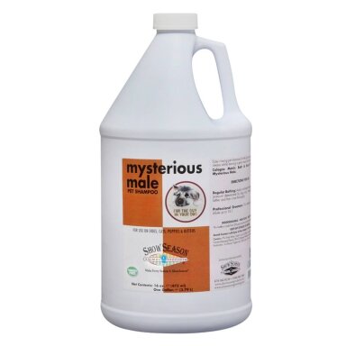 "Show Season Mysterious Male" 3,8 l - universalus valomasis šampūnas šunims ir katėms, vyriško kvapo, koncentratas 1:16 "Show Season Mysterious Male" 3,8 l - universalus valomasis šampūnas šunims ir katėms, vyriško kvapo, koncentratas 1:16