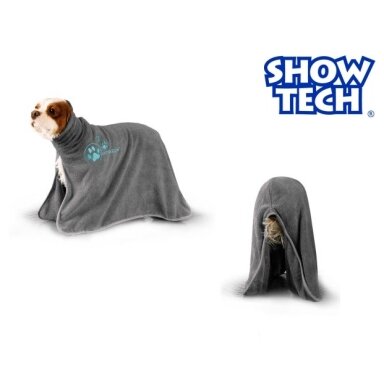 Show-Tech Dry Dude - Greitai džiūstantis mikropluošto rankšluostis, pilkas - Dydis: L