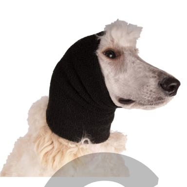 „Show Tech Ear Buddy L“ – juoda ausų juosta dideliems, baikštiems šunims, skirta džiovinimui.