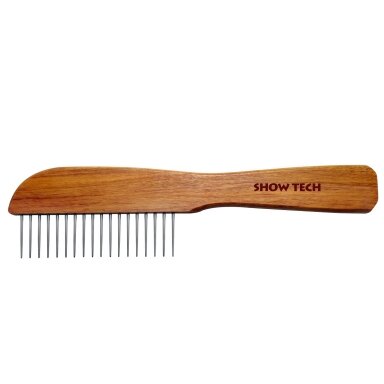 "Show Tech Rosewood Poodle" - medinės šukos su didesniais atstumais tarp dantų