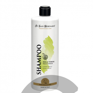 Iv San Bernard Mela Verde Green Apple Shampoo - žalių obuolių šampūnas ilgaplaukėms veislėms 3