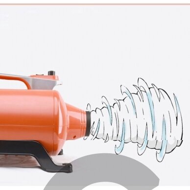 Shernbao Typhoon - labai galingas dviejų variklių stalo džiovintuvas, 3000 W, 150 l/s,  spalva oranžinė