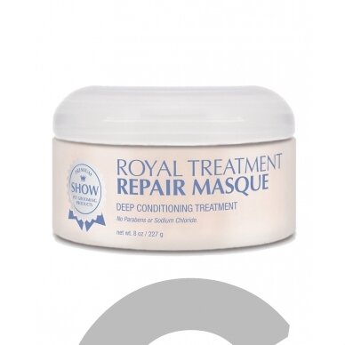 "Show Premium Royal Treatment Repair Masque" 237ml - intensyviai drėkinanti ir regeneruojanti kaukė sausiems plaukams su marokietišku argano aliejumi