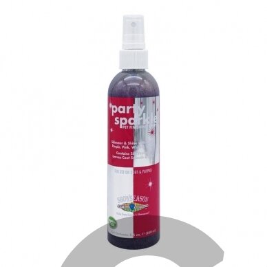 "ShowSeason Party Sparkle" 250 ml - blizgesio ir šukavimo priemonė su spalvotomis šviesą atspindinčiomis dalelėmis ir šilku "ShowSeason Party Sparkle" 250 ml - blizgesio ir šukavimo priemonė su spalvotomis šviesą atspindinčiomis dalelėmis ir šilku