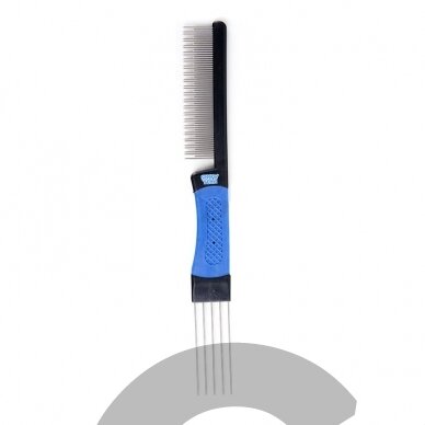 "Show Tech Back Combing" šukos 22 cm - šukos su mišriais dantų tarpais ir spygliais, skirtos plaukams formuoti ir pakelti "Show Tech Back Combing" šukos 22 cm - šukos su mišriais dantų tarpais ir spygliais, skirtos plaukams formuoti ir pakelti
