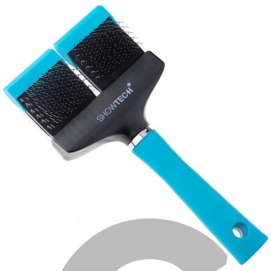 "Show Tech Flex Groom Professional Slicker Firm" - dvipusis ir lankstus šepetys pudeliams, kietas - didelis 1 "Show Tech Flex Groom Professional Slicker Firm" - dvipusis ir lankstus šepetys pudeliams, kietas - didelis 1