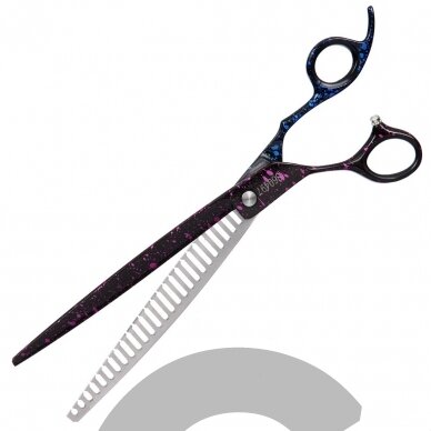 Sirius Left Chunker 8 "-vienpusės filiravimo žirklės kairiarankiams, 26 dantukai. 2 Sirius Left Chunker 8 "-vienpusės filiravimo žirklės kairiarankiams, 26 dantukai. 2