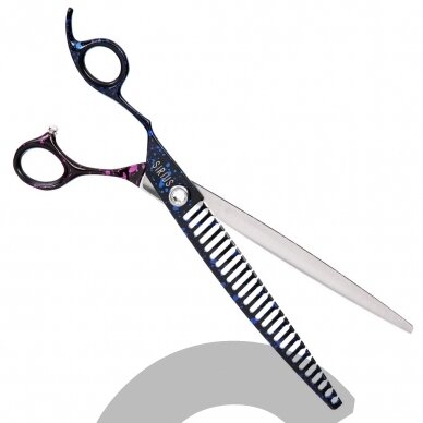 Sirius Left Chunker 8 "-vienpusės filiravimo žirklės kairiarankiams, 26 dantukai. Sirius Left Chunker 8 "-vienpusės filiravimo žirklės kairiarankiams, 26 dantukai.