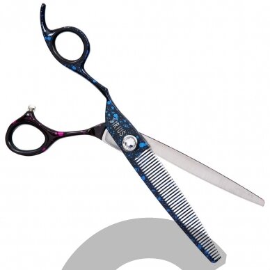 Sirius Left Thinning 6.5 "-vienpusės žirklės kairiarankiams, 46 dantukai. 1 Sirius Left Thinning 6.5 "-vienpusės žirklės kairiarankiams, 46 dantukai. 1