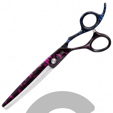 Sirius Left Thinning 6.5 "-vienpusės žirklės kairiarankiams, 46 dantukai. 2 Sirius Left Thinning 6.5 "-vienpusės žirklės kairiarankiams, 46 dantukai. 2