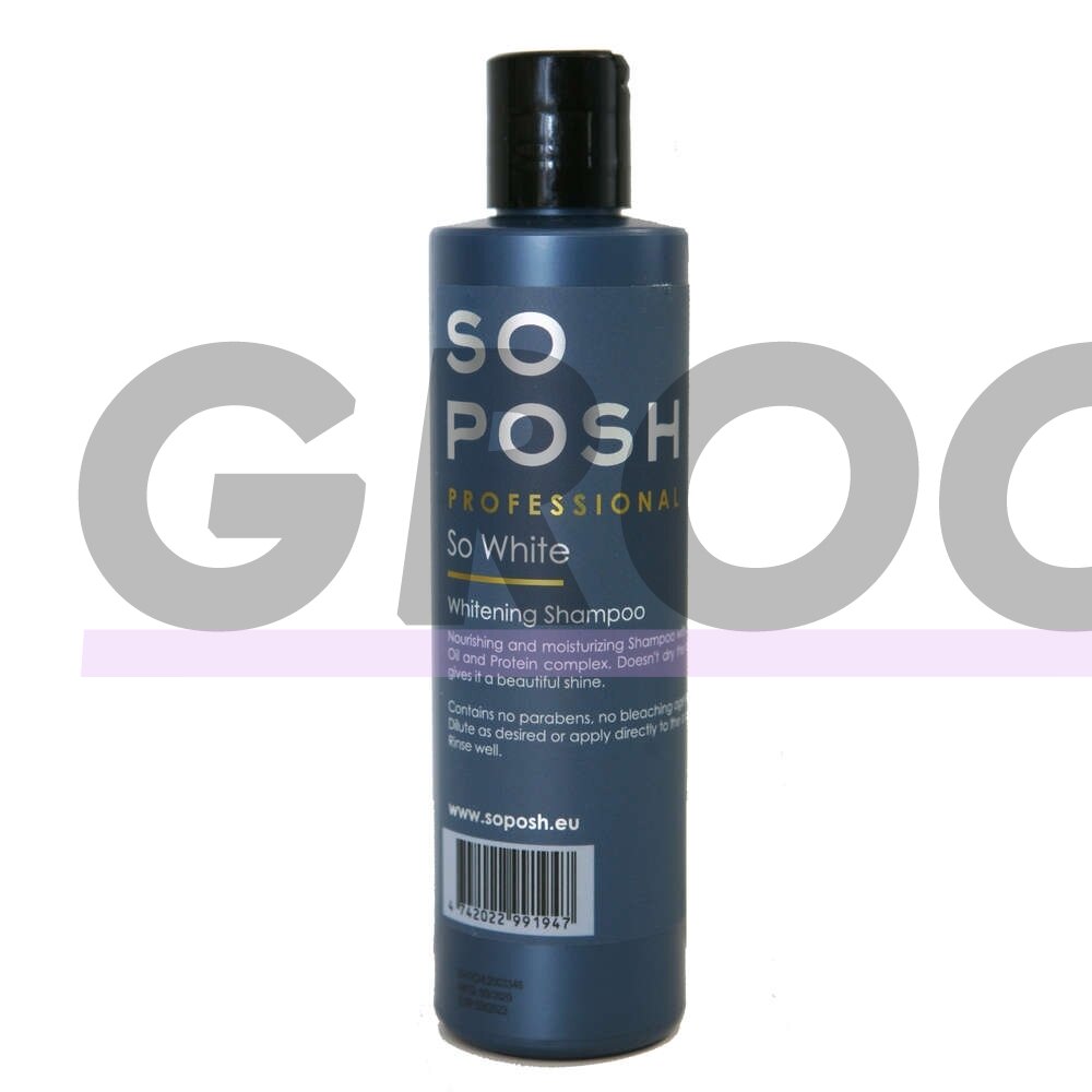 "So Posh So White Shampoo" - profesionalus šampūnas baltiems plaukams, drėkinantis ir šviesinantis kailį - 250 ml