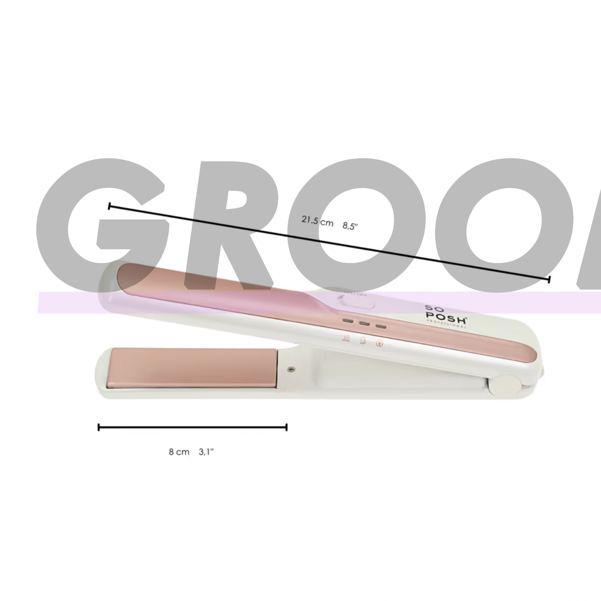 "So Posh Ceramic Cordless Hair Straightener" – profesionalus, belaidis mini plaukų tiesintuvas su keramine danga 3
