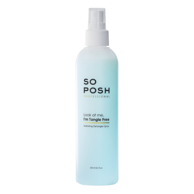 "So Posh Tangle Free Hydrating Detangler Spray" - dviejų fazių plaukų iššukavimo priemonė, padedanti iššukuoti susipainiojusius plaukus - 250 ml