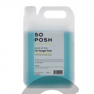 "So Posh Tangle Free Hydrating Detangler Spray" 5L - dviejų fazių iššukavimo priemonė, padedanti iššukuoti susipainiojusius plaukus. "So Posh Tangle Free Hydrating Detangler Spray" 5L - dviejų fazių iššukavimo priemonė, padedanti iššukuoti susipainiojusius plaukus.