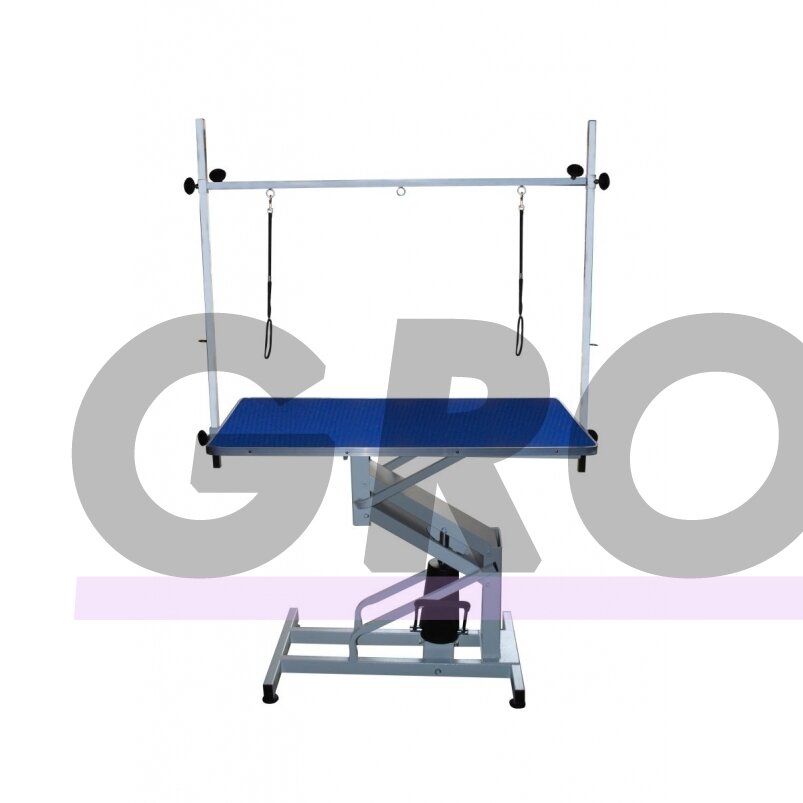 Stalas ant hidraulinio keltuvo Blovi Venus, stalviršis 110x60cm - Spalva: Mėlyna