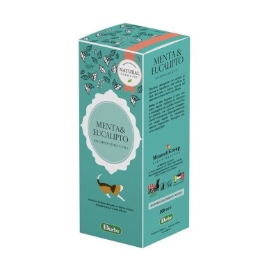 Šunų šampūnas su mėtomis ir eukaliptu - gaivinantis ir valantis, tinka visų tipų kailiui - 200ml Šunų šampūnas su mėtomis ir eukaliptu - gaivinantis ir valantis, tinka visų tipų kailiui - 200ml