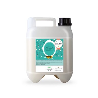 Šunų šampūnas su mėtomis ir eukaliptu - gaivinantis ir valantis, tinka visų tipų kailiui - 5l